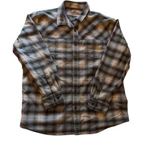 RedHead Ranch Flannel Shirt Mens 2XLT Plaid Long Sleeve Button Western Cowboy